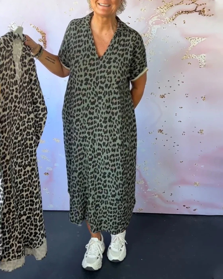 Savannah - Stilfuld Leopard Kjole