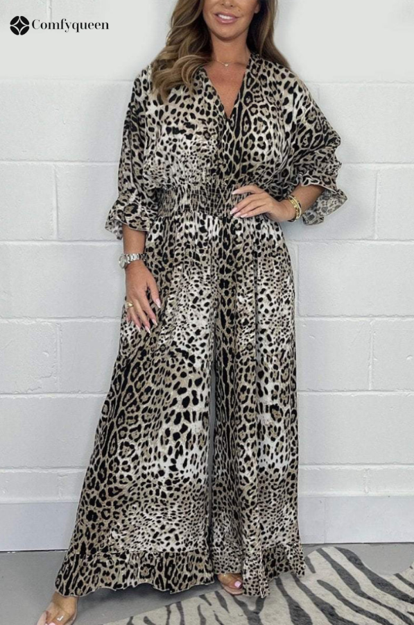 Amaya - Komfortabel Leopard Kjole