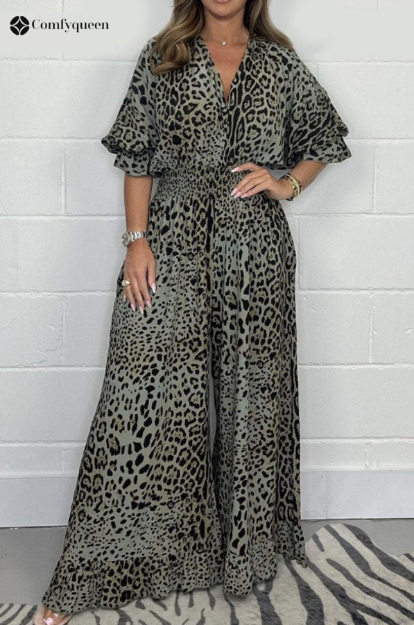 Amaya - Komfortabel Leopard Kjole