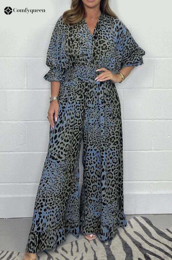 Amaya - Komfortabel Leopard Kjole