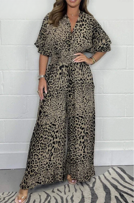 Amaya - Komfortabel Leopard Kjole
